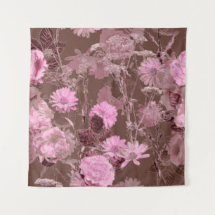 Art Vintage verschwommene monochrome lila Wasserfa Wandteppich