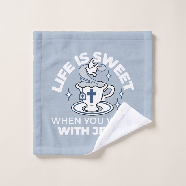 Art Vivant Fidèle - Teacup avec Croix et Dove (Gant de toilette)