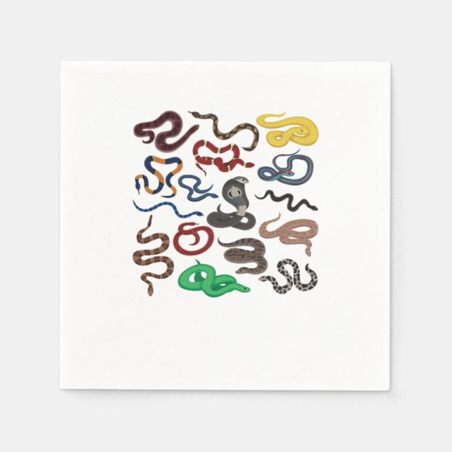 Art von Schlange Reptil Terrarium Tier Geschenk fü Serviette (Vorderseite)