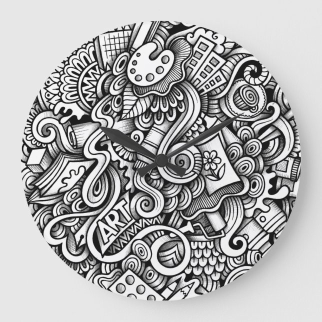 Art Wall Clock Große Wanduhr (Vorderseite)
