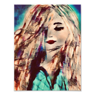 Art Woman Meerjungfrau Malerei Wand Dekoration Pri Fotodruck