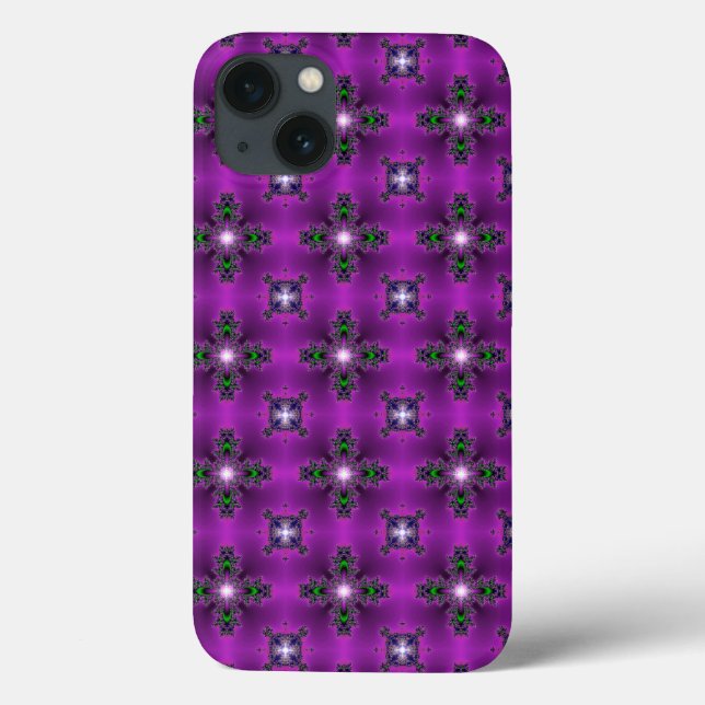 Artdeco Abstrakte Blume und Sterne Case-Mate iPhone Hülle (Rückseite)