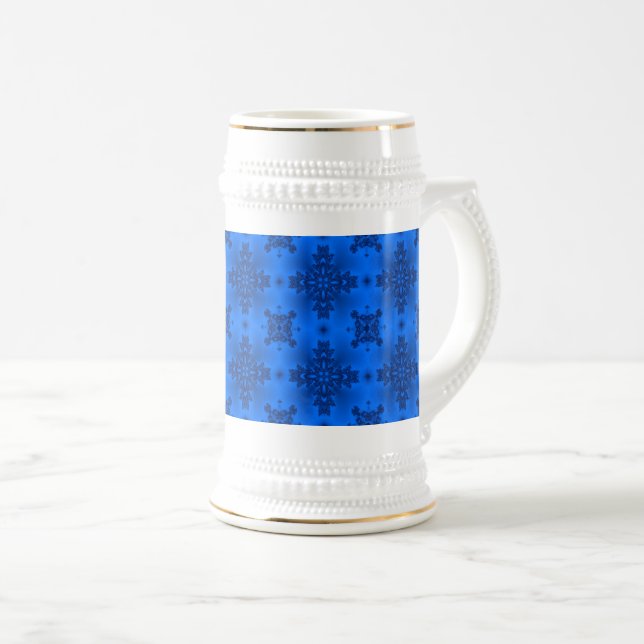 Artdeco-Blume im Retro-Stil Bierglas (VorderseiteRechts)