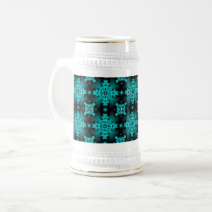 Artdeco-Blume im Retro-Stil Bierglas