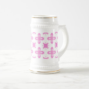 Artdeco-Blume im Retro-Stil Bierglas