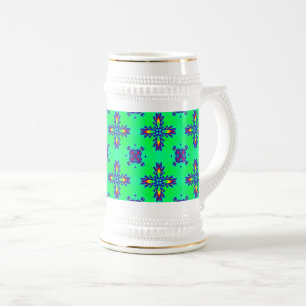 Artdeco-Blume im Retro-Stil Bierglas