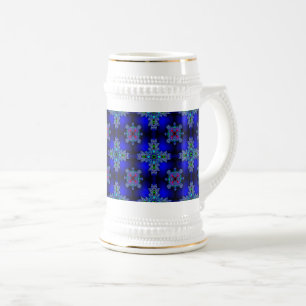 Artdeco-Blume im Retro-Stil Bierglas