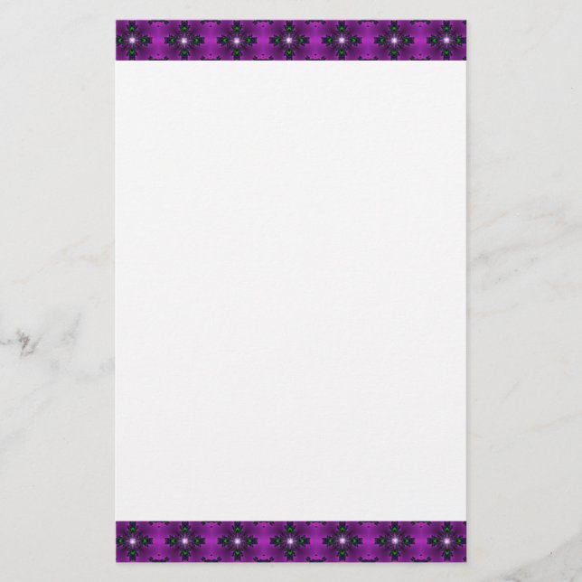 Artdeco-Blume im Retro-Stil Briefpapier (Vorderseite)