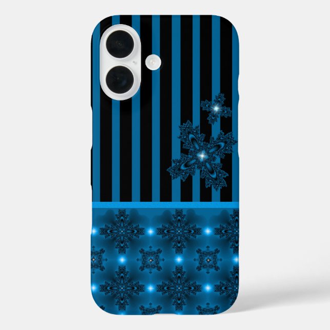 Artdeco-Blume im Retro-Stil iPhone 16 Hülle (Rückseite)