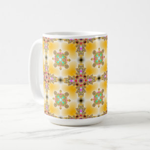 Artdeco-Blume im Retro-Stil Kaffeetasse