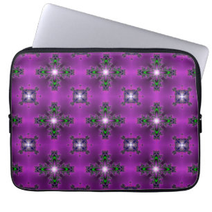 Artdeco-Blume im Retro-Stil Laptopschutzhülle