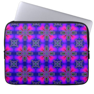 Artdeco-Blume im Retro-Stil Laptopschutzhülle
