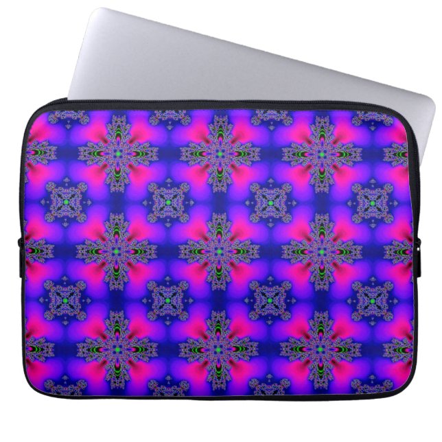 Artdeco-Blume im Retro-Stil Laptopschutzhülle (Vorderseite)