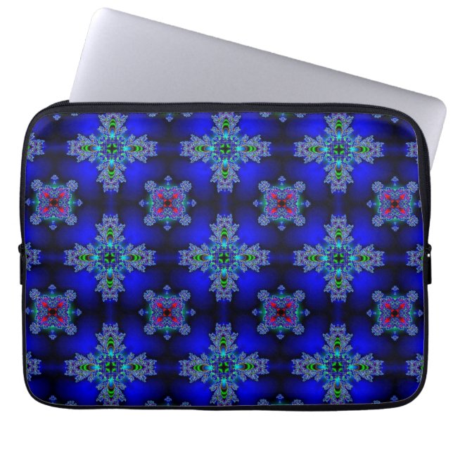 Artdeco-Blume im Retro-Stil Laptopschutzhülle (Vorderseite)