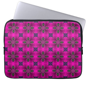 Artdeco-Blume im Retro-Stil Laptopschutzhülle