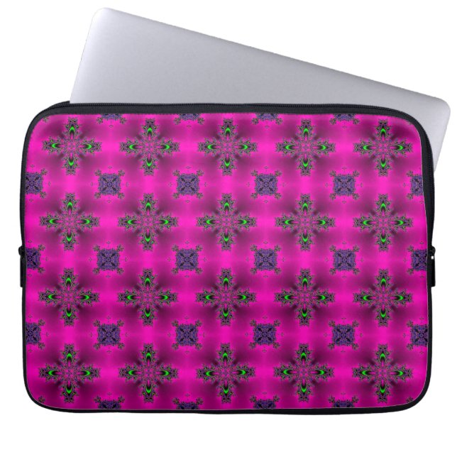 Artdeco-Blume im Retro-Stil Laptopschutzhülle (Vorderseite)