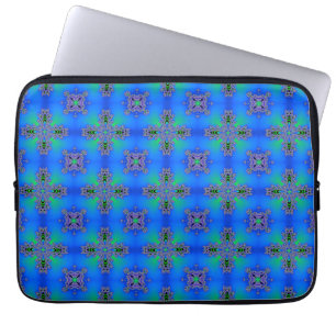 Artdeco-Blume im Retro-Stil Laptopschutzhülle