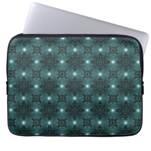 Artdeco-Blume im Retro-Stil Laptopschutzhülle