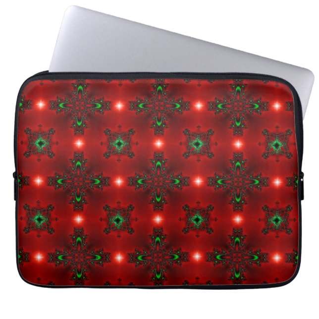 Artdeco-Blume im Retro-Stil Laptopschutzhülle (Vorderseite)