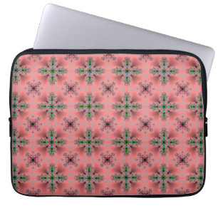 Artdeco-Blume im Retro-Stil Laptopschutzhülle