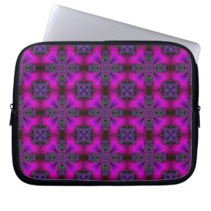 Artdeco-Blume im Retro-Stil Laptopschutzhülle