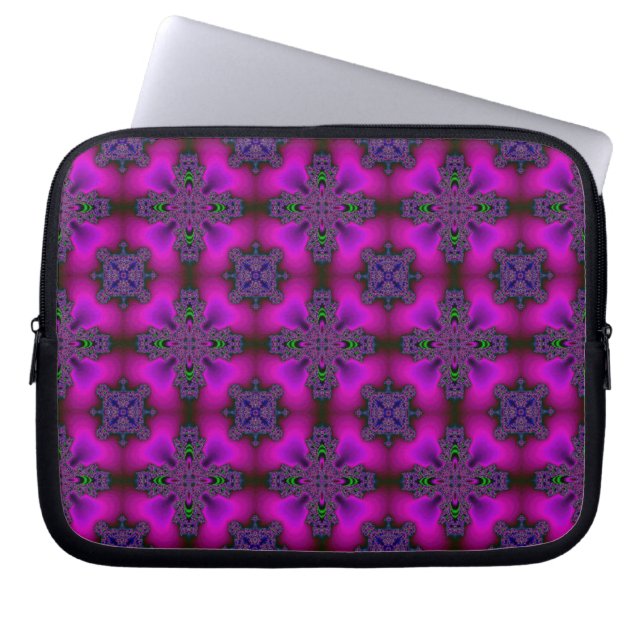 Artdeco-Blume im Retro-Stil Laptopschutzhülle (Vorderseite)