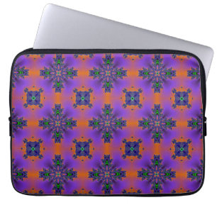 Artdeco-Blume im Retro-Stil Laptopschutzhülle