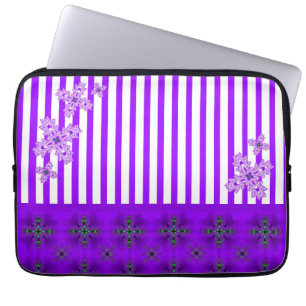 Artdeco-Blume im Retro-Stil Laptopschutzhülle