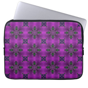 Artdeco-Blume im Retro-Stil Laptopschutzhülle