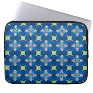 Artdeco-Blume im Retro-Stil Laptopschutzhülle