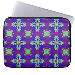 Artdeco-Blume im Retro-Stil Laptopschutzhülle