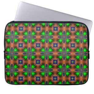 Artdeco-Blume im Retro-Stil Laptopschutzhülle