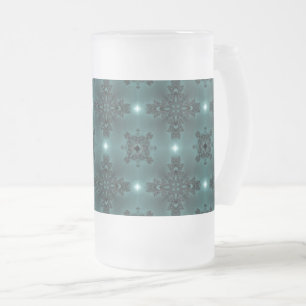 Artdeco-Blume im Retro-Stil Mattglas Bierglas
