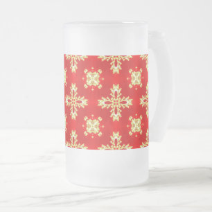 Artdeco-Blume im Retro-Stil Mattglas Bierglas
