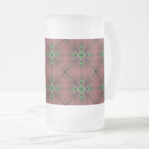 Artdeco-Blume im Retro-Stil Mattglas Bierglas