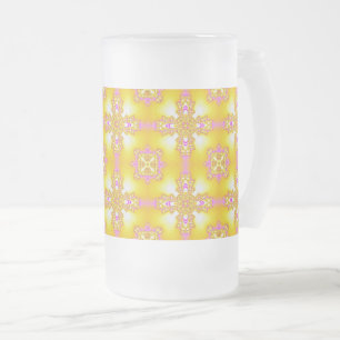 Artdeco-Blume im Retro-Stil Mattglas Bierglas