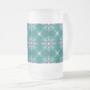 Artdeco-Blume im Retro-Stil Mattglas Bierglas