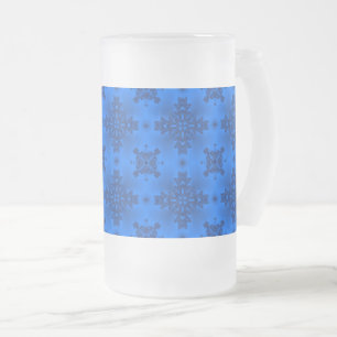 Artdeco-Blume im Retro-Stil Mattglas Bierglas