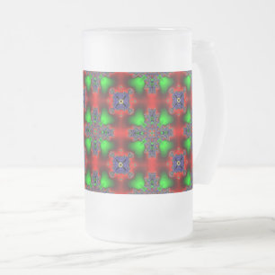 Artdeco-Blume im Retro-Stil Mattglas Bierglas