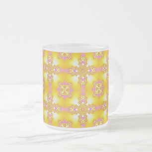 Artdeco-Blume im Retro-Stil Mattglastasse