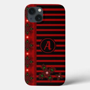 Artdeco-Blume im Retro-Stil mit Monogramm Case-Mate iPhone Hülle