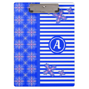 Artdeco-Blume im Retro-Stil mit Monogramm Klemmbrett