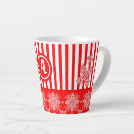 Artdeco-Blume im Retro-Stil mit Monogramm Milchtasse