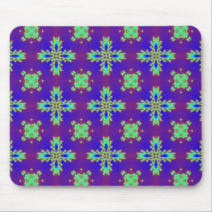 Artdeco-Blume im Retro-Stil Mousepad