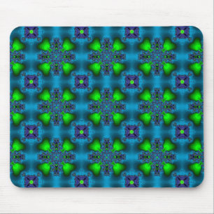 Artdeco-Blume im Retro-Stil Mousepad