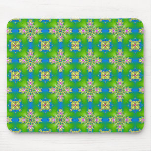 Artdeco-Blume im Retro-Stil Mousepad