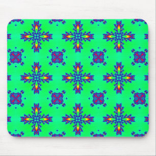 Artdeco-Blume im Retro-Stil Mousepad