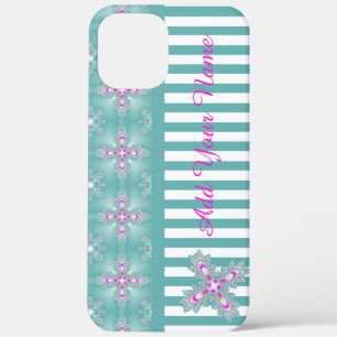 Artdeco-Blume im Retro-Stil , Name hinzufügen Case-Mate iPhone Hülle