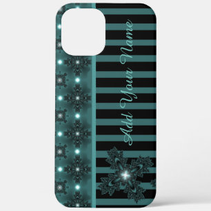 Artdeco-Blume im Retro-Stil , Name hinzufügen Case-Mate iPhone Hülle
