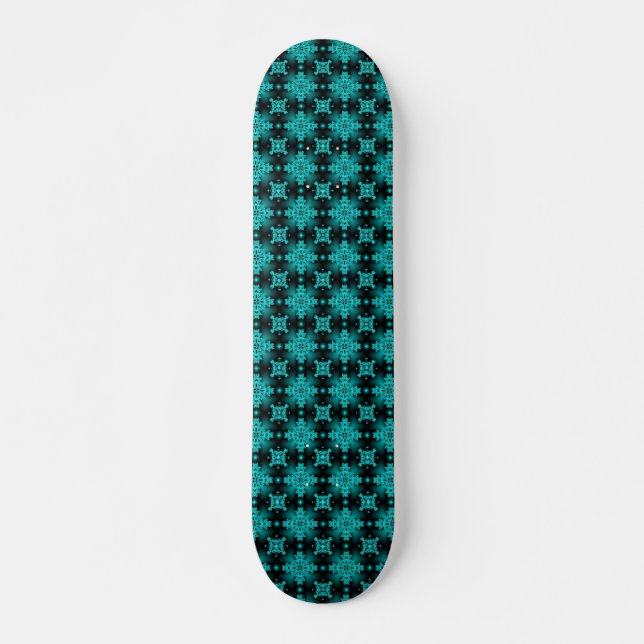 Artdeco-Blume im Retro-Stil Skateboard (Vorne)